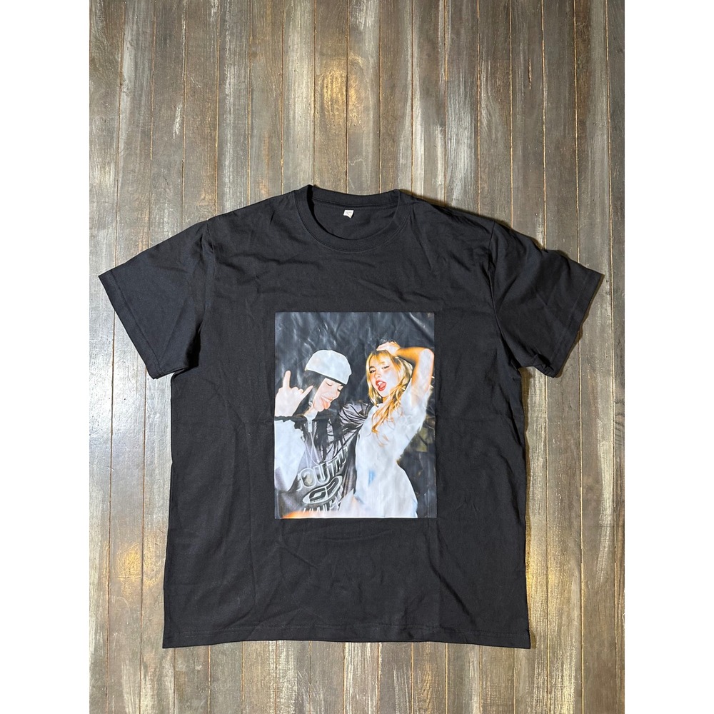Graphic Photo Print T-Shirt Black Short Sleeve Crewneck Streetwear Tee